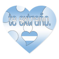 Te Extraño! Argentina Flag Colors Pop Art Sticker