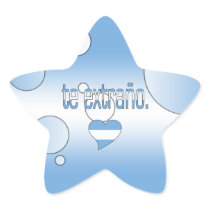 Te Extraño! Argentina Flag Colors Pop Art Star Sticker