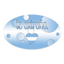 Te Extraño! Argentina Flag Colors Pop Art Stickers