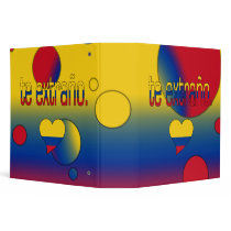 Te Extraño! Colombia Flag Colors Pop Art 3 Ring Binders