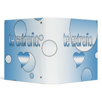 Te Extraño! Guatemala Flag Colors Pop Art Vinyl Binders