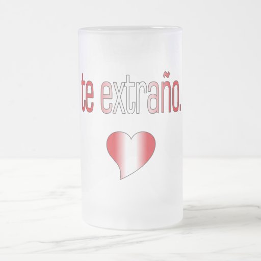 Te Extraño! Peru Flag Colors Mug