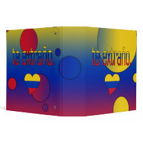 Te Extraño! Venezuela Flag Colors Pop Art Vinyl Binder