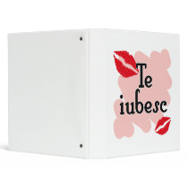 Te iubesc - Romanian I love you 3 Ring Binder