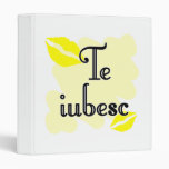 Te iubesc - Romanian I love you Vinyl Binder