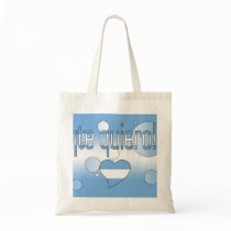 ¡Te Quiero! Argentina Flag Colors Pop Art Canvas Bags