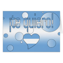¡Te Quiero! Argentina Flag Colors Pop Art Greeting Cards