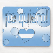 ¡Te Quiero! Argentina Flag Colors Pop Art Mouse Pad