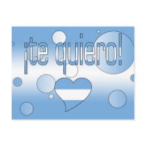 ¡Te Quiero! Argentina Flag Colors Pop Art Post Cards