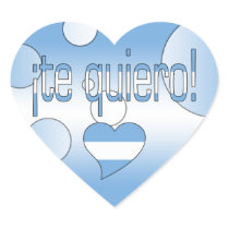 ¡Te Quiero! Argentina Flag Colors Pop Art Sticker