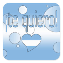 ¡Te Quiero! Argentina Flag Colors Pop Art Sticker