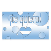 ¡Te Quiero! Argentina Flag Colors Pop Art Rectangular Sticker