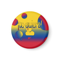 ¡Te Quiero! Colombia Flag Colors Pop Art Fridge Magnet