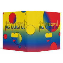 ¡Te Quiero! Ecuador Flag Colors Pop Art Binders