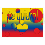 ¡Te Quiero! Ecuador Flag Colors Pop Art Cards