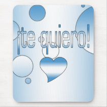 ¡Te Quiero! Guatemala Flag Colors Pop Art Mouse Pads
