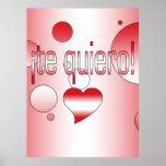 ¡Te Quiero! Peru Flag Colors Pop Art Posters