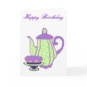 Tea and Cake, Happy Birthday blank card