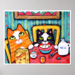 Tea and Cereal Cats Posters