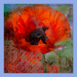 Tea and Memories, Chinese Red Poppy posters