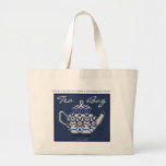 TEA BAG Cross Stitch Style Tea Pot Design