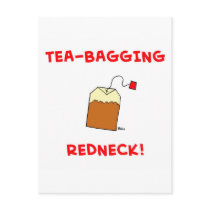 tea-bagging redneck postcards