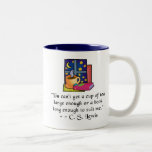 Tea & Books w Quote Two-toned Mug, 6 colors, 2 siz