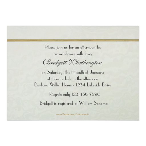 Tea Bridal Shower Invitation