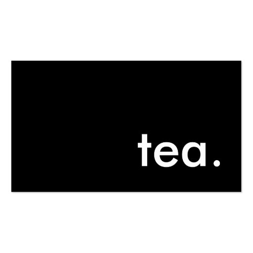 tea. business card