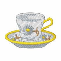 Tea Cup and Saucer embroidered shirts by ZazzleEmbroidery Tea Cup and Saucer embroidered shirts
