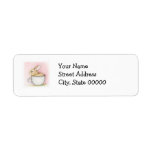 Tea Cup Return Address Label