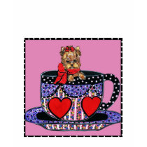 Tea Cup Yorkie T-Shirts by Art_by_Joanne Tea Cup Yorkie T-Shirts