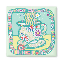 Tea Daze Magnet by ShouShou Tea Daze Magnet