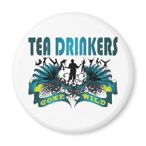 Tea Drinkers Gone Wild magnets by busybrain Tea Drinkers Gone Wild magnets