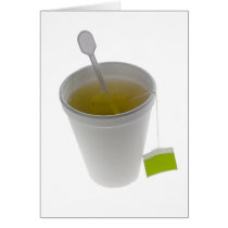 Tea in a disposable cup card