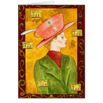 Tea Lady in Green cards