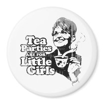 Tea Parties are for Little Girls Faded.png magnets