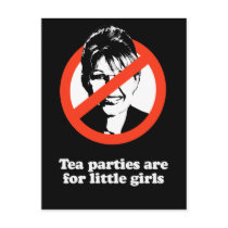 Tea parties are for little girls postcards