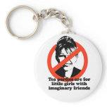 Tea parties are for little girls with imaginary fr keychain