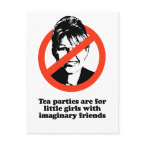 Tea parties are for little girls with imaginary fr postcards
