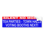 Tea Parties-Town Halls bumper sticker