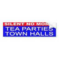 Tea Parties-Town Halls bumper sticker bumpersticker
