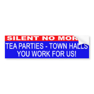 Tea Parties-Town Halls bumper sticker bumpersticker