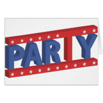 Tea Party 3D Logo by Melting Star Designs Greeting Cards