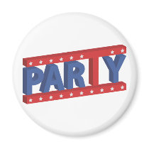 Tea Party 3D Logo by Melting Star Designs Refrigerator Magnet