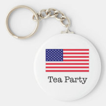 Tea Party American Flag Key Chains