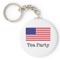 Tea Party American Flag Key Chains