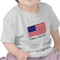 Tea Party American Flag T Shirts