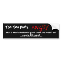 TEA PARTY ANGRY! BUMPER STICKERS