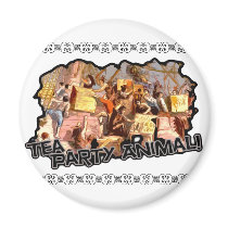 Tea Party Animal (cutout) magnets by capitolhell Tea Party Animal (cutout) magnets